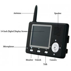 3.5' tft lcd wireless video doorbell doorphone intercom jr international - 2