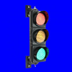 Outdoor traffic light IP65 3 x 100mm 220V LED green orange red SM32 semaphore lights eclats antivols - 9