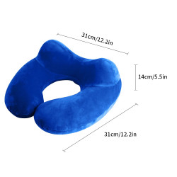 U shaped inflatable neck rest air travel pillow cushion jr international - 1