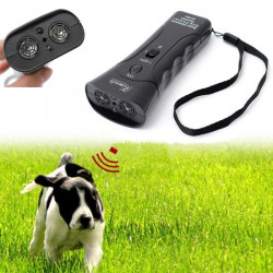 Ultrasonic Dog Chaser Stop Aggressive Animal Attacks Repeller w/ Flashlight Double Heads Ultrasonic Swissinno - 2