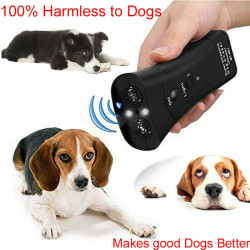 Ultrasonic Dog Chaser Stop Aggressive Animal Attacks Repeller w/ Flashlight Double Heads Ultrasonic Swissinno - 13