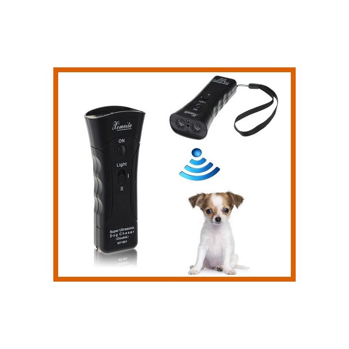 Ultrasonic Dog Chaser Stop Aggressive Animal Attacks Repeller w/ Flashlight Double Heads Ultrasonic Swissinno - 16