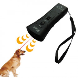 Il doppio dirige ultrasuoni scacciacani / Super Dog Chaser e traning cane con luce LED e laser 4 in 1 Swissinno - 19