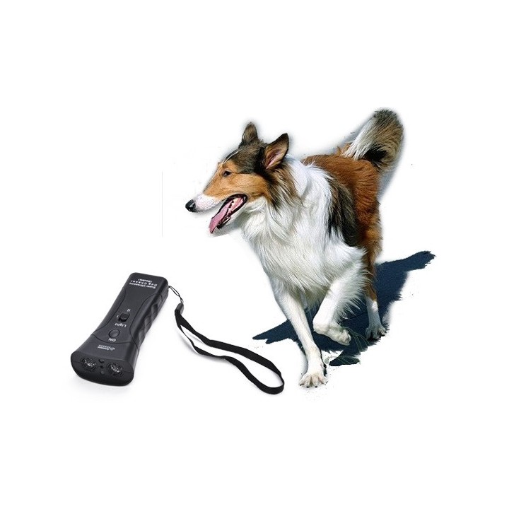 Il doppio dirige ultrasuoni scacciacani / Super Dog Chaser e traning cane con luce LED e laser 4 in 1 Swissinno - 23