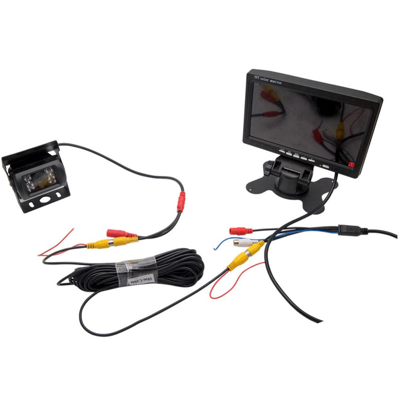 TFT LCD monitor del coche 5in 2 vías de entrada de video para cámara de visión trasera Inversa/DVD VCD 