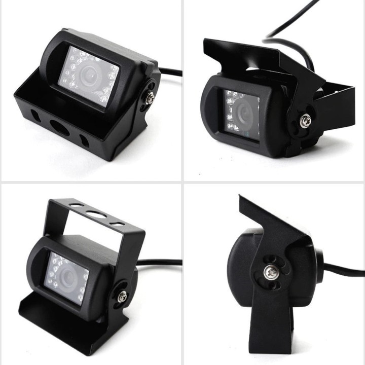 Camera video couleur 12V 24V + Moniteur video 7p 18cm 12v 24v + cable rca 6m bus camion auto
