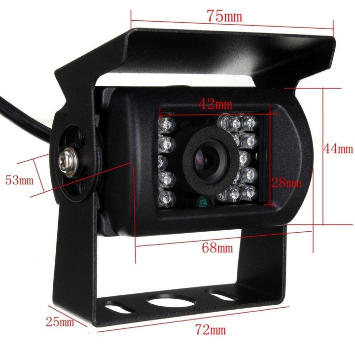 7 pulgadas 12V / 24V Auto Monitor de coche TFT LCD 5 "HD Digital 16: 9 800 * 480 Pantalla para cámara de visión trasera inversa
