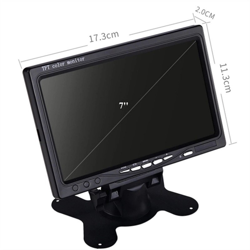 7 Inch 12V/24V Auto Car Monitor TFT LCD 