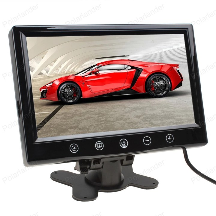 monitor per auto piccolo display LCD TFT a colori digitale da 9 pollici con 2 ingressi video lcd