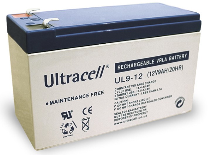 Rechargeable battery for motorbike 12v 9ah lead calcium battery ultracell - 1