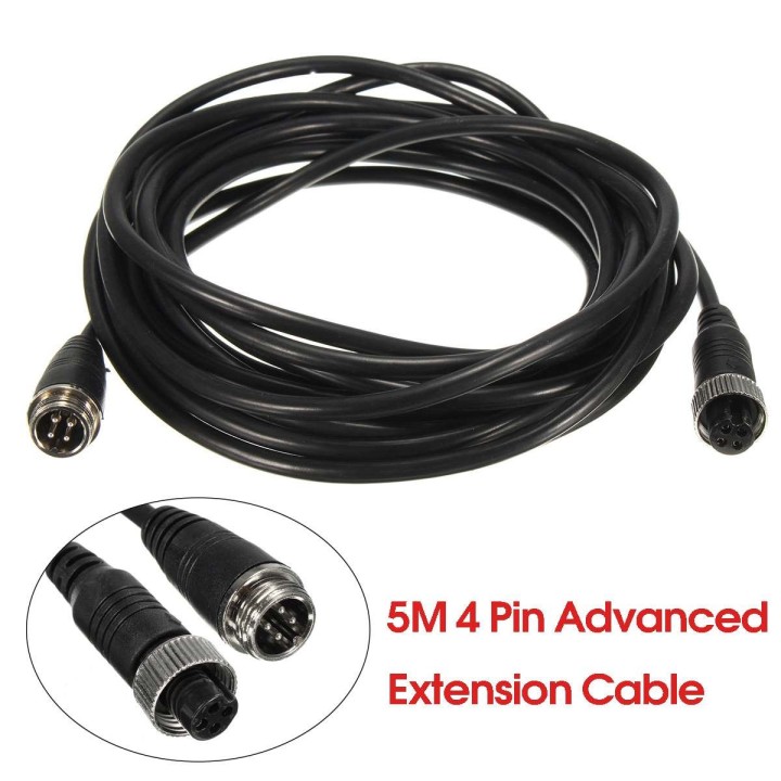 Cable de extensión avanzado de 5M y 4 pines para invertir el camión del autobús de la cámara de visión trasera