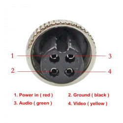 Cordon video 5m 4pin pour systeme surveillamce auto bus camion