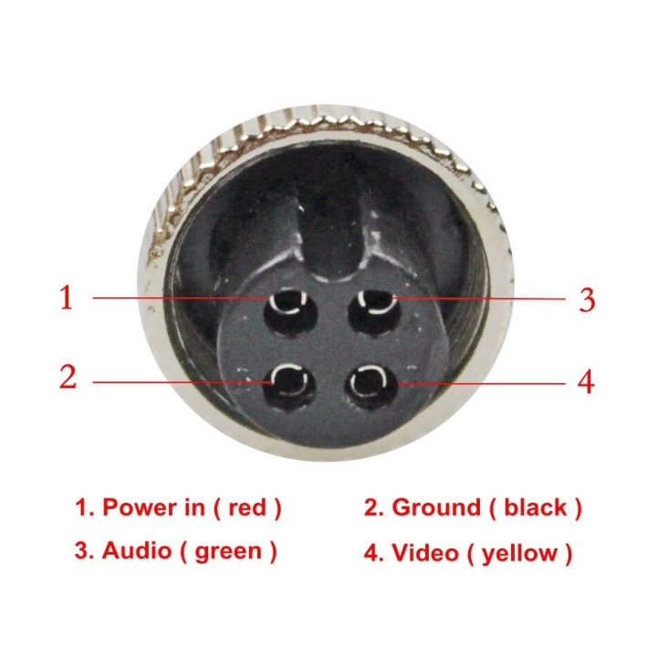 5M 4-poliges erweitertes Verlängerungskabel zum Umkehren des Rückfahrkamera-Bus-LKW