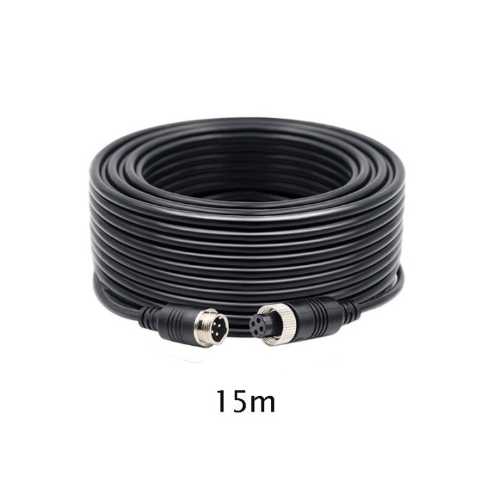 Cordon video 5m 4pin pour systeme surveillamce auto bus camion