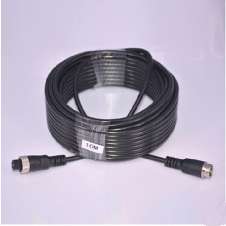 Cordon video 5m 4pin pour systeme surveillamce auto bus camion