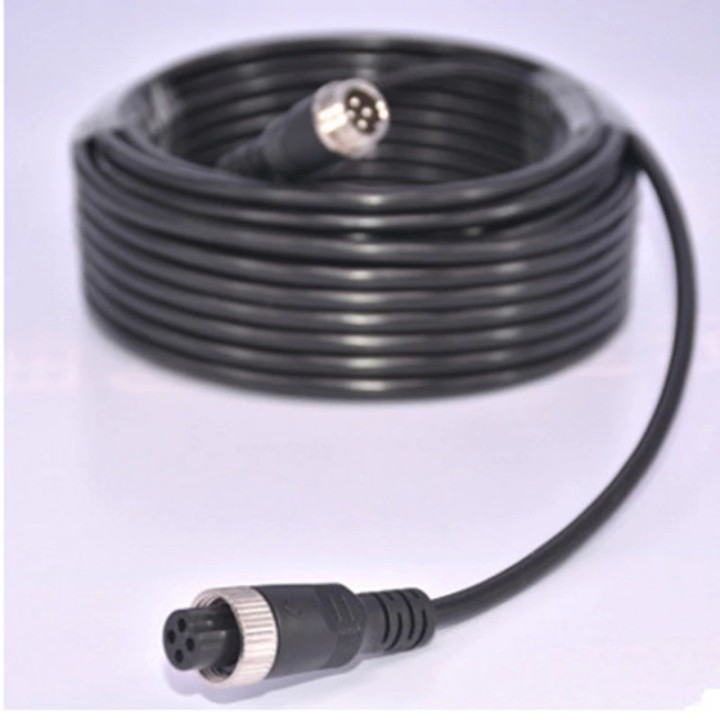Cordon video 5m 4pin pour systeme surveillamce auto bus camion