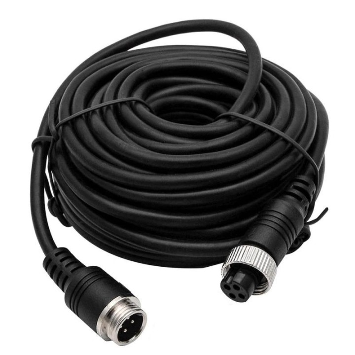 Cordon video 5m 4pin pour systeme surveillamce auto bus camion