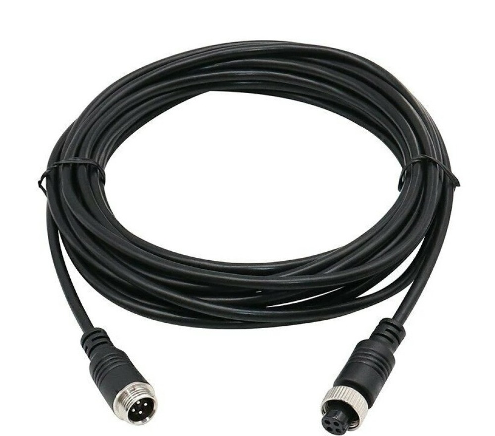 Cordon video 5m 4pin pour systeme surveillamce auto bus camion