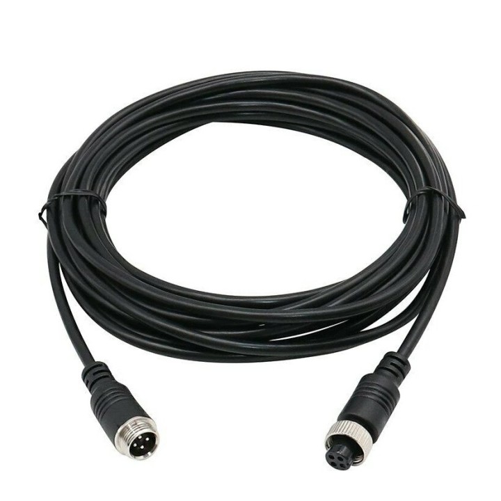 Cordon video 5m 4pin pour systeme surveillamce auto bus camion