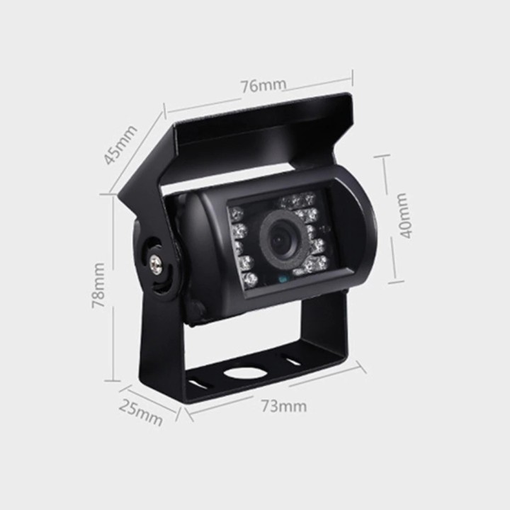 12V 24V color video camera + 7p 18cm 12v 24v video monitor + 10m bus truck auto cable