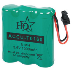 Hq accumulator for wireless phone nimh 3.6 volts 1000 mah bosch accu t0160 panasonic philips samsung hq - 1