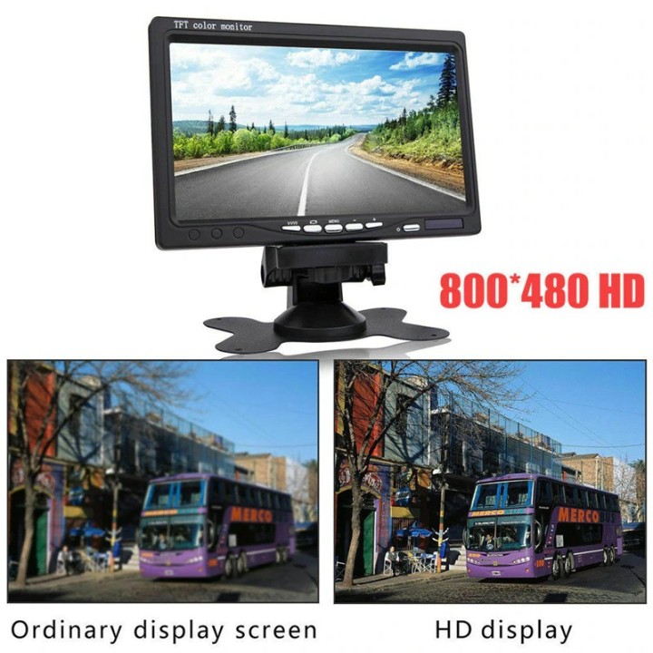 7 "TFT LCD Monitor 12V 24V Nachtsicht-Parksystem Bus Anhänger Van LKW Wohnmobil