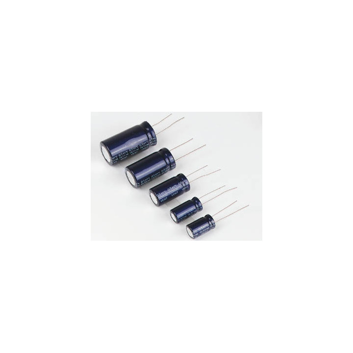 Condensador quimico radial 1000µf 25v velleman - 1