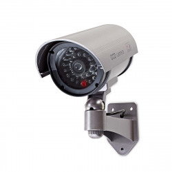 Ir impermeabile videocamera pvc artificiale imitazione metallo led rosso camd7n falso monitoraggio della sicurezza velleman - 7