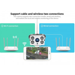 Außenüberwachungskamera wasserdicht IP Wifi 3mp Sricam SH027 Zoom x5 Protokoll ONVIF micro SD 64 GB
