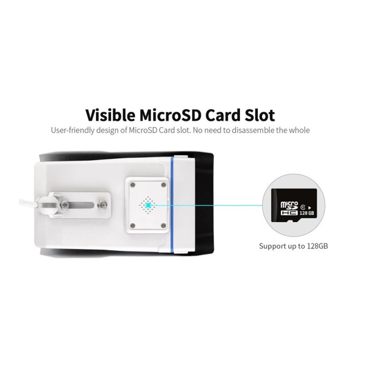 Camera Surveillance exterieure etanche IP Wifi 3mp Sricam SH027 Zoom x5 protocole ONVIF micro SD 64 GO
