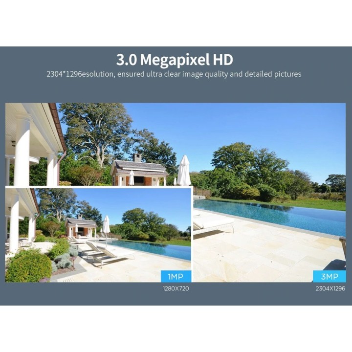 Camera Surveillance exterieure etanche IP Wifi 3mp Sricam SH027 Zoom x5 protocole ONVIF micro SD 64 GO