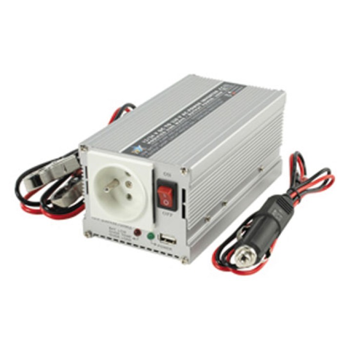 Tensione sinusoidale modificata onda convertitore 300 w uscita usb 5v hq inv300wu24f 12/24v dc a 230v ac hq - 4