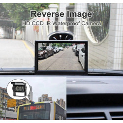 Monitor de video 12v 24v 4 pin 5 p 12.7cm color 2 entradas de video + ventosa y soporte para auto camión bus