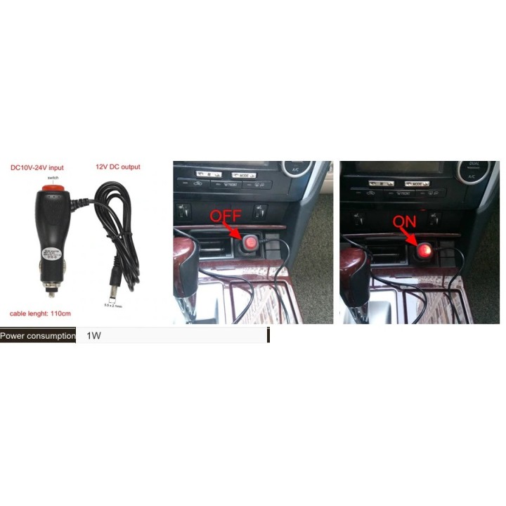 Moniteur video 12v 24v 4 pin 5 p 12.7cm couleur 2 entrées vidéo + Ventouse et Support  pour bus camion auto