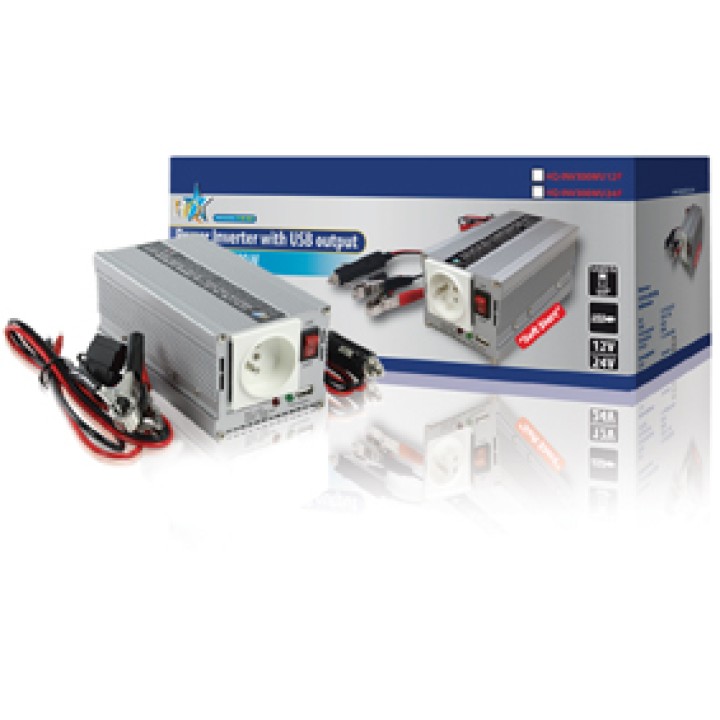 Hq inverter 24  230 v 300 w with usb hq - 1