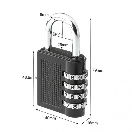 Candado combinación 43mm bloquea el cierre de 4 dígitos código de abrir un seguro master lock - 2