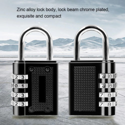2 New resetable tri-circle 4 dial 43mm combination lock padlock zb40 trixes - 15