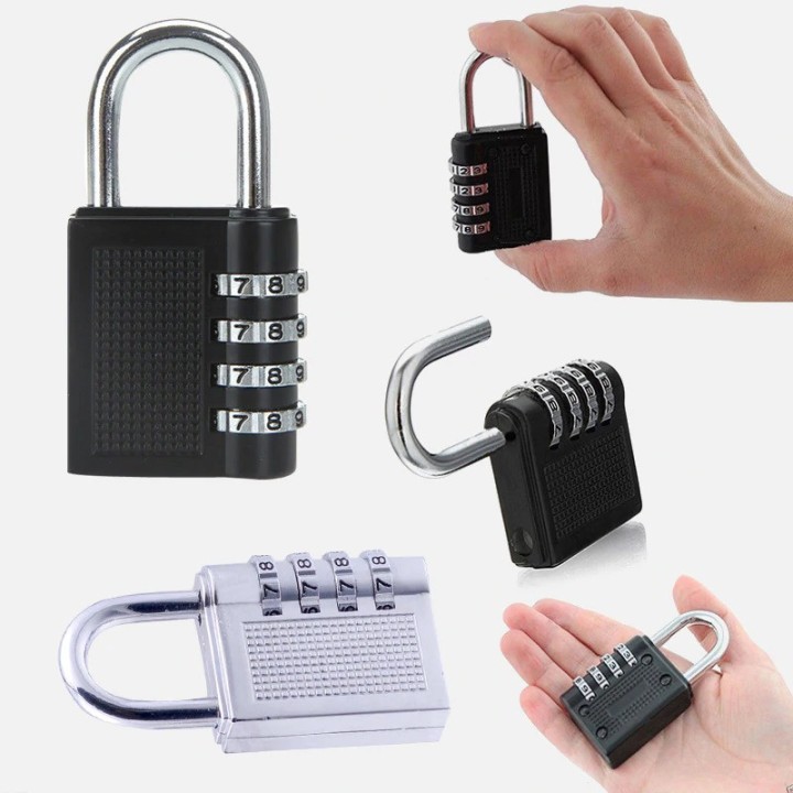 2 New resetable tri-circle 4 dial 43mm combination lock padlock zb40 trixes - 22