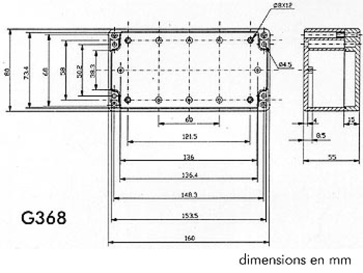 Caja estanca en abs con tapadera transparente y tirantes velleman - 1