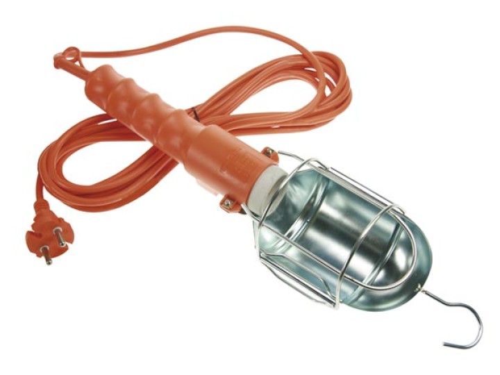 Lampara con reja metalica reflector aluminium alu interruptor estanco longitud 5m ewl06 velleman - 1