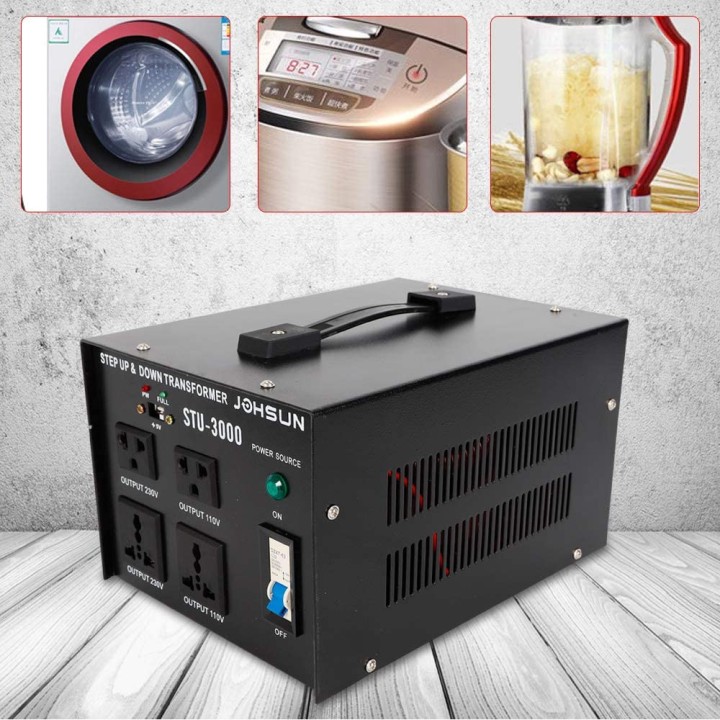 Convertitore elettrico cambia tensione 220 verso 110vca trasformatore 220v 110v 3000w corrente adattatore converter jr internati