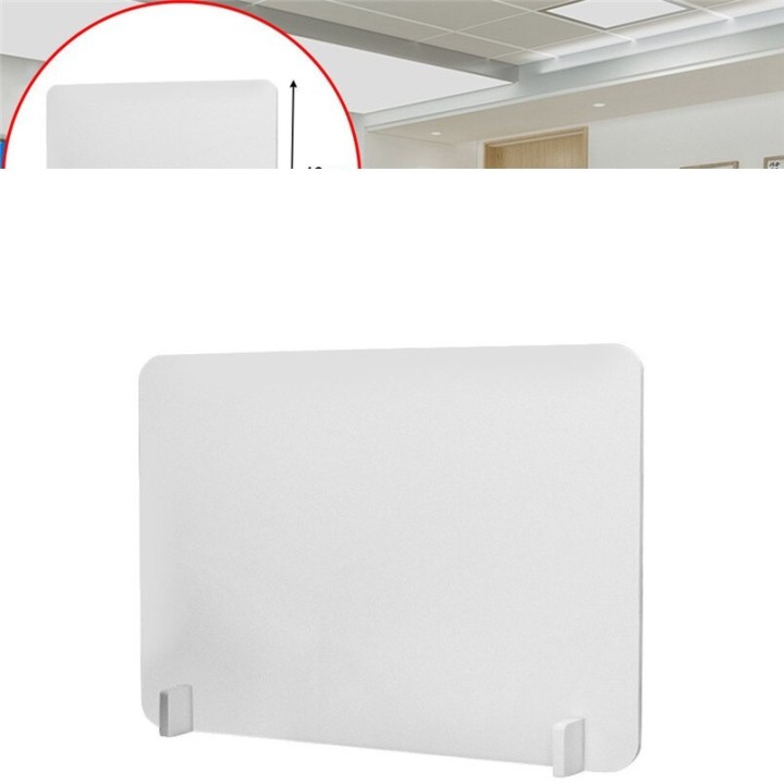 vitre ecran protection plexiglass transparent 35X45cm comptoir accueil réception separation latérale bouclier hygiaphone A01