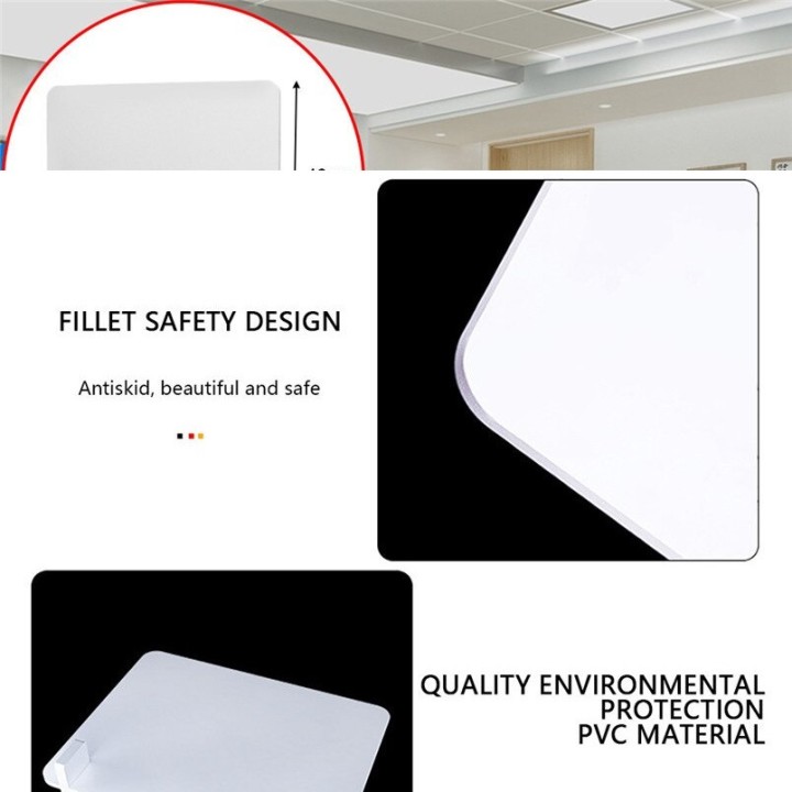 vitre ecran protection plexiglass transparent 35X45cm comptoir accueil réception separation latérale bouclier hygiaphone A01