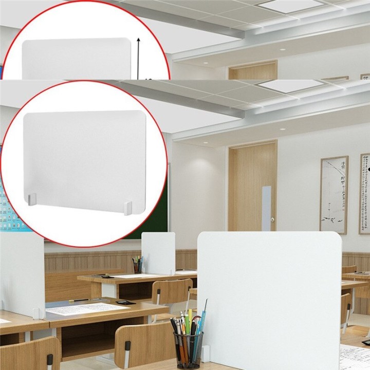 vitre ecran protection plexiglass transparent 35X45cm comptoir accueil réception separation latérale bouclier hygiaphone A01