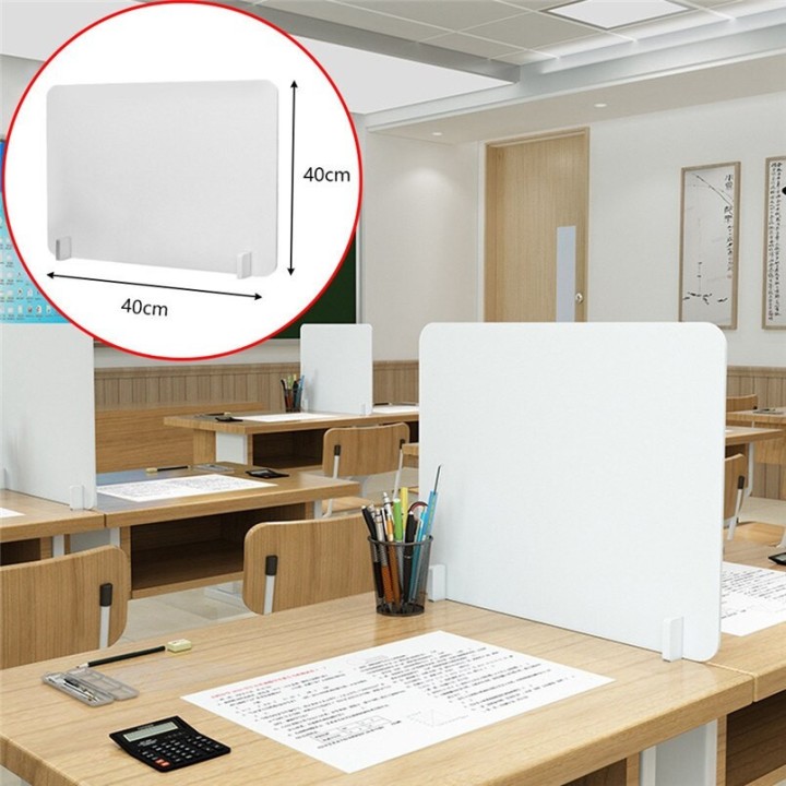 vitre ecran protection plexiglass transparent 35X45cm comptoir accueil réception separation latérale bouclier hygiaphone A01