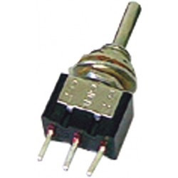 Inversor en miniatura de palanca derecha unipolar ON-OFF-ON 1RT para circuito impreso COB68CP