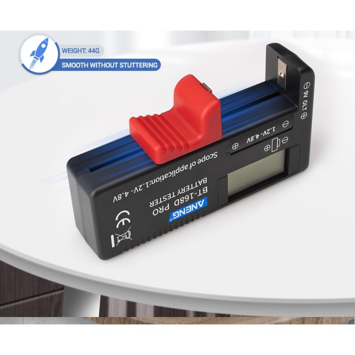 Testeur de piles aaa (lr3), aa (lr6), c (lr14), d (lr20), 9v et piles bouton BT-168D