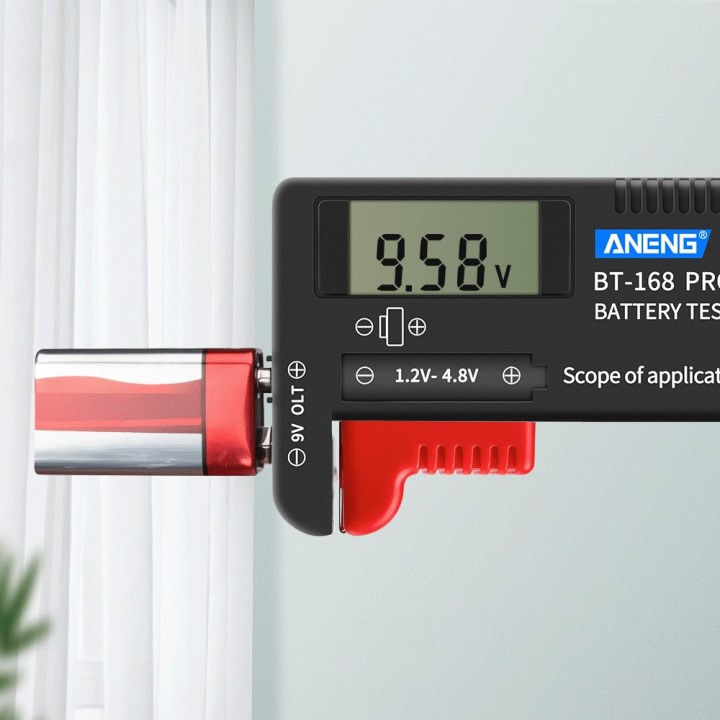 Testeur de piles aaa (lr3), aa (lr6), c (lr14), d (lr20), 9v et piles bouton BT-168D