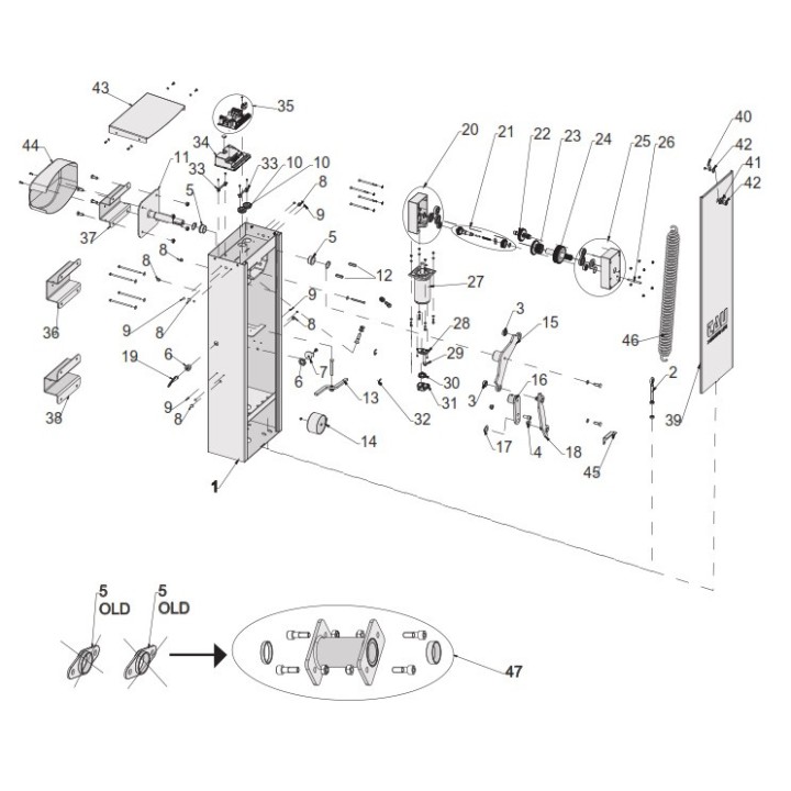 Motore S-800RBLO L1036 12V per cancello automatico elettrico tau b6mp P-800RBLO-L jr  international - 2