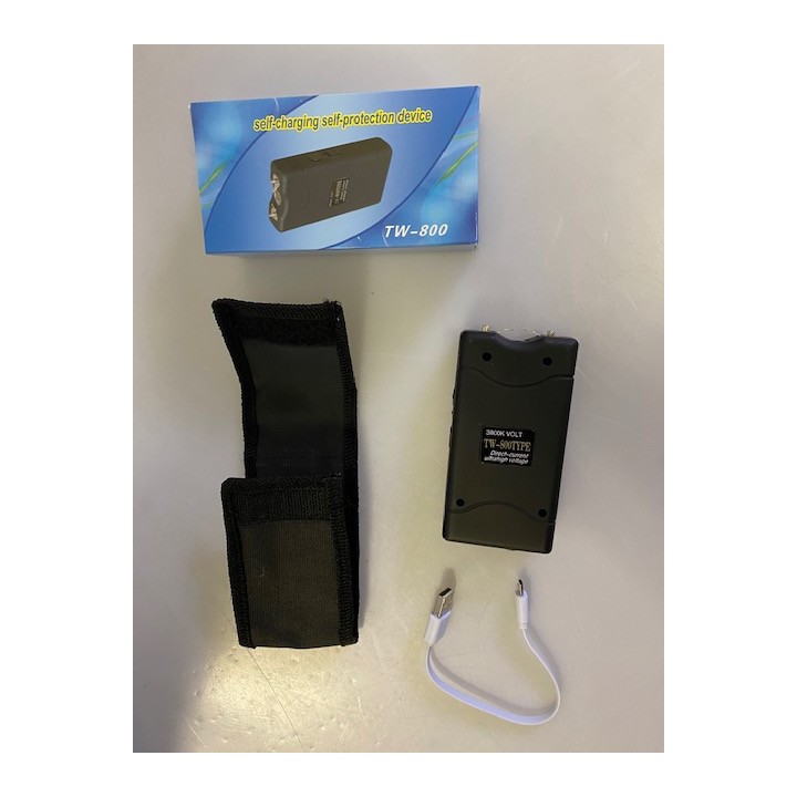 Shocker uno compacto led 2400.000 voltios y correa de seguridad de defensa arma eléctrica jr international - 2